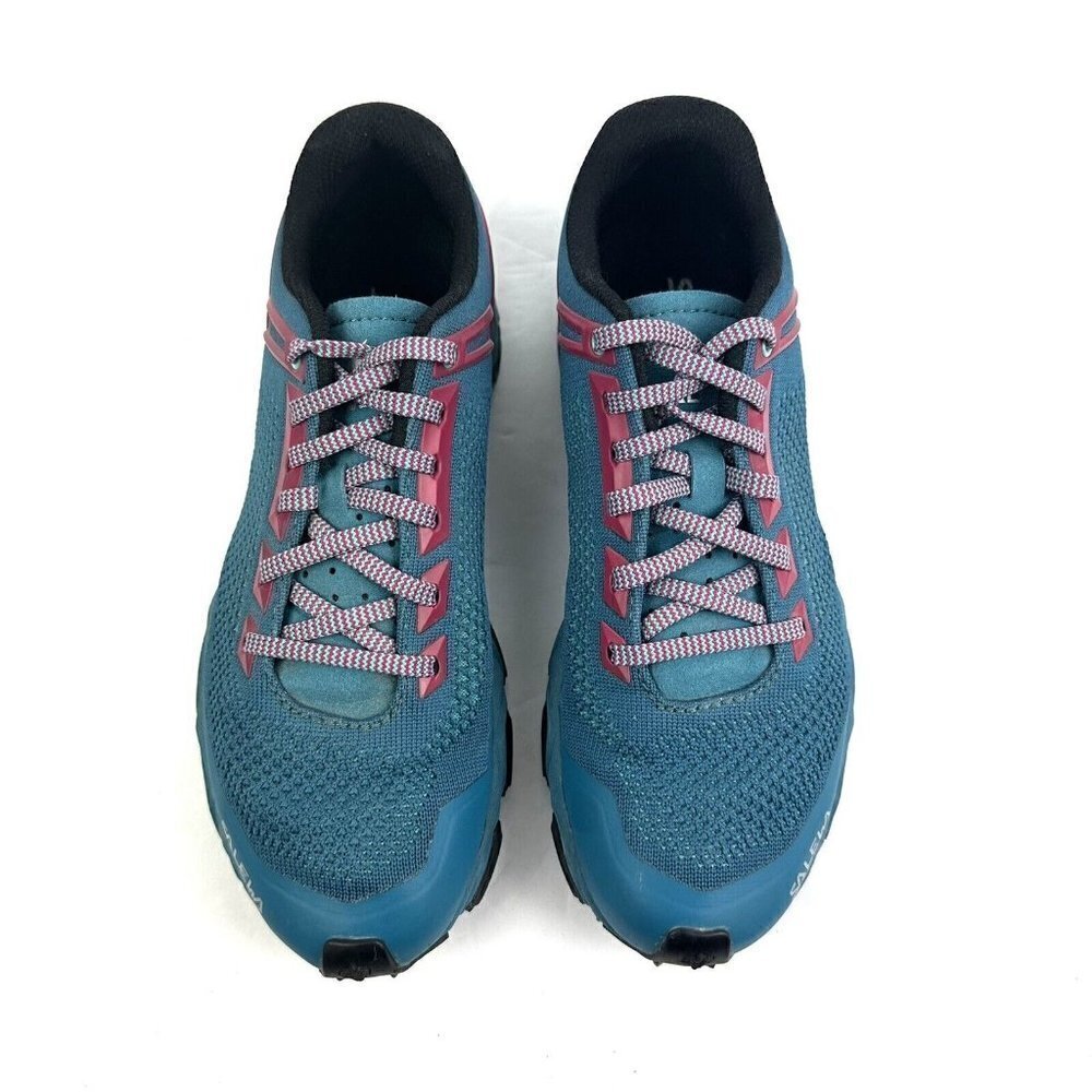 Salewa WS‎ Lite Train K Shoes 6.5 Blue Pink Hiking Michelin Sole Womens Sneaker